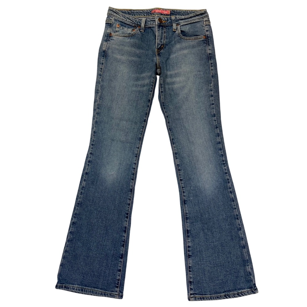 Levi's Superlow 518 Blue Medium Wash Low Rise Y2K Denim Bootcut Jeans Size 9 JR